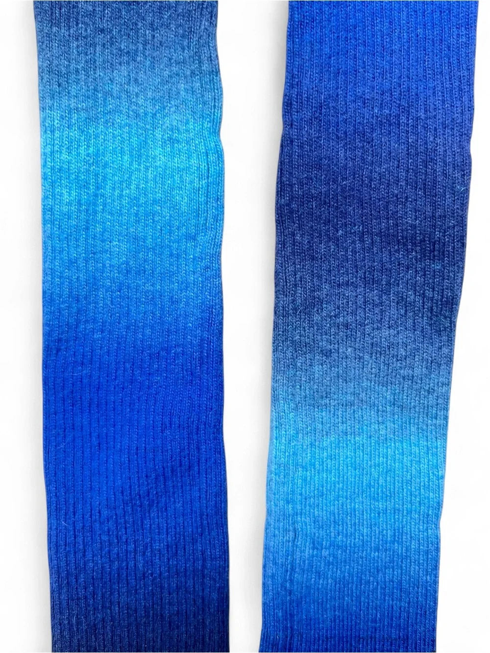 Cashmere Wool Blend Fingerless Gloves Cobalt Ombre Arm Warmers NWOT One Size